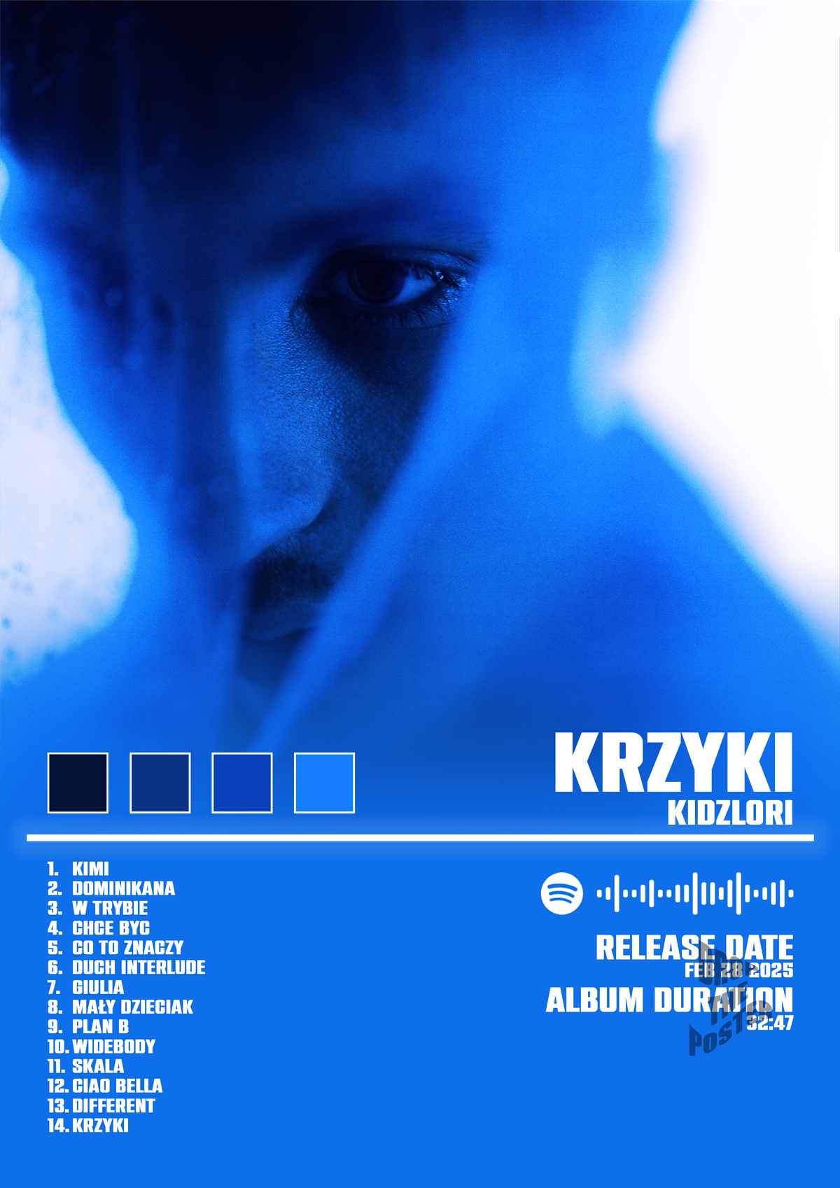 Personalizowany plakat muzyczny – album i artysta | Cyfrowy plakat do druku