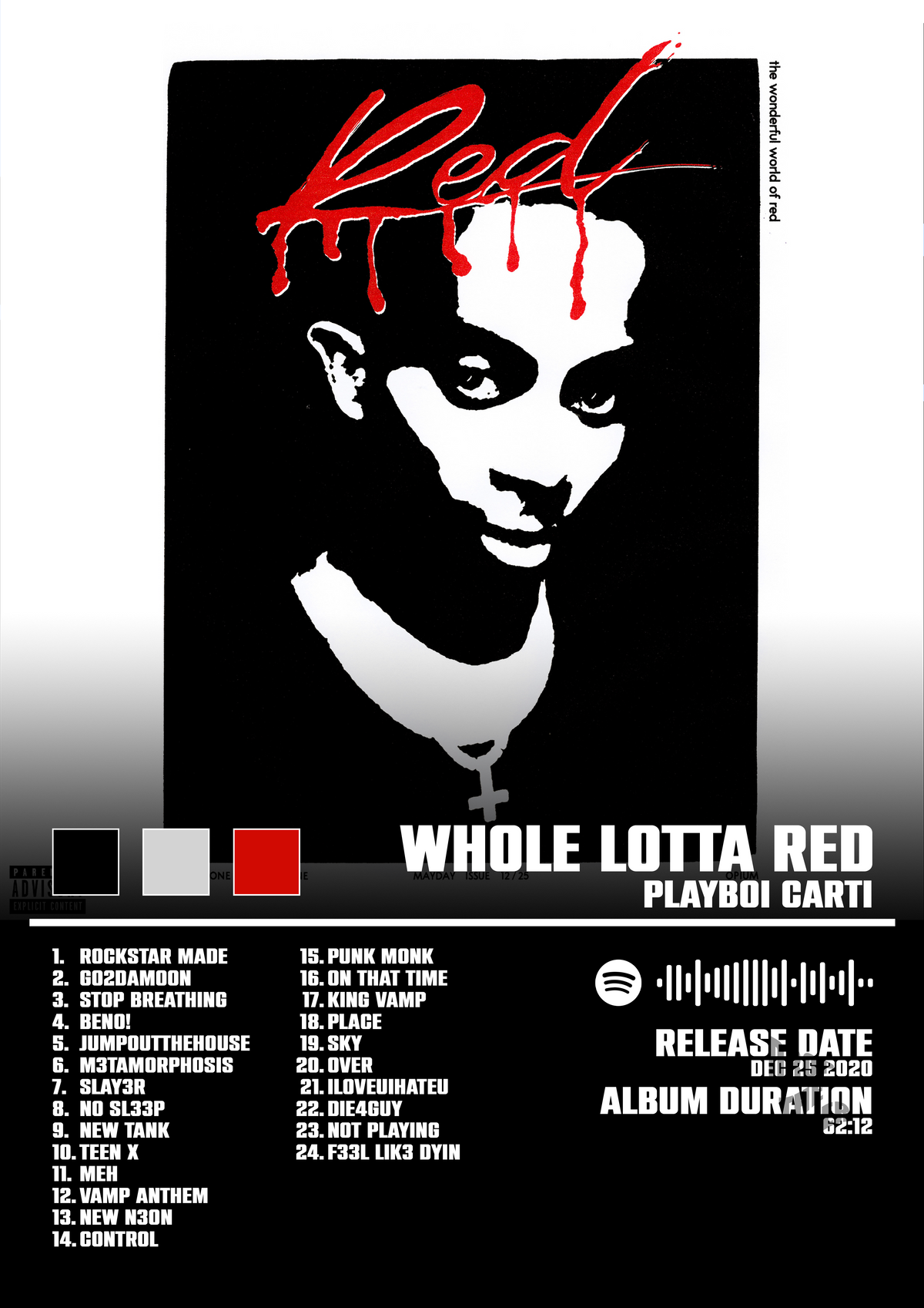 Personalizowany plakat muzyczny – album i artysta | Cyfrowy plakat do druku